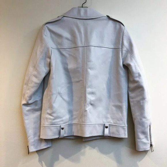 JOSEPH Ryder 100% Lamb Leather White Designer Classic Motorcycle Jacket 36 RARE - Picture 8 of 12